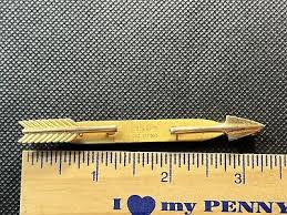 Vintage Anson Signed Arrow Goldtone Tie Clasp Collectible | eBay