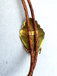 ANTIQUE Brass & Copper Mexican Tribal Mask Bolo Tie -- Pre ...