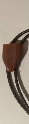 Vintage Metal Bolo Tie, Nice Brown Stone Design, 1 1/2" X 1 ...