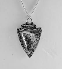 Designer Necklace Howling Wolf on Arrow Head Pendant on ...