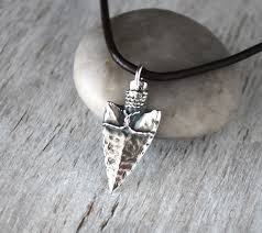 Men's Arrowhead Necklace - Men's Jewelry - Silver ...
