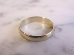 Mens Vintage Estate 14K White Gold Wedding Band Ring, 2.5g ...