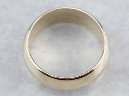 Wide Plain Gold Wedding Band Ring