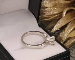 1.00tcw Diamond Platinum Ring, Solitaire and Accents - Etsy