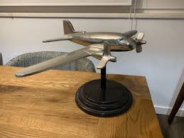 DOUGLAS DC-3 DAKOTA, METAL AIRPLANE, 46,5cm x 24,5cm, ALMOST ...