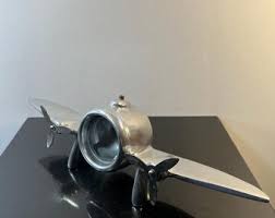 Vintage Art Deco Chrome Airplane Clock (as Is) With No Clock ...