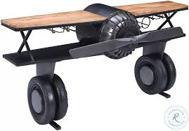 Glory Days Maverick 72" Aiplane Bar Aviator Console Table ...