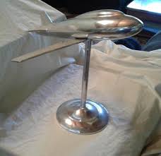 Silver Airplane with Stand, 19" Wide X 14" Tall | eBay