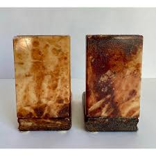 Carved Alabaster Marble Figurative Owl Bookends Made in ...