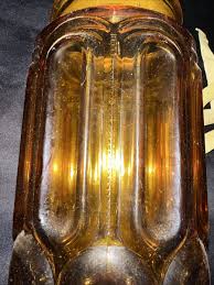 MCM LE Smith Moon & Stars Amber Honey Glass 9.5” Med/Large Canister Jar w/Lid | eBay