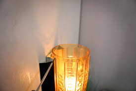 1960s Black Metal Wall Mounted Arm Lamp, Swedish, Amber Glass, Wall Lamp - Etsy