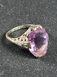 Antique Victorian Samuel's Ring 18K White Gold Filigree ...