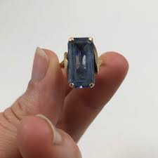 Vintage Ladies Large Topaz Blue Spinel 10K Gold Ladies Dinner Cocktail Statement Ring - Etsy Ireland