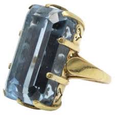 Mid Century Blue Topaz Ring - 15 For Sale on 1stDibs