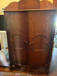 UPDATE GIFTED: 1920's Walnut Cabinet 48 inches tall, 48 inches wide and 24 inches deep. You pick up (pickup truck needed as it is heavy). It was a Victor/Victrola radio cabinet I
