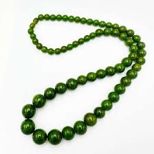 Bakelite Necklace Chunky Red Faceted Beads. For Sale at Ruby ...