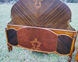 Sold! Antique Jacobean Full Sized Bed, Headboard, Footboard, and Metal Siderails - Etsy