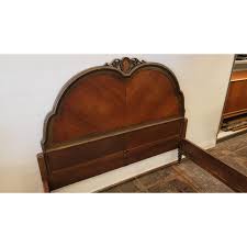 Rockford Furniture Full Size Spanish Italianate Bed Hand Painted Florals | Chairish