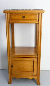 French Art Nouveau High Side Table in Ash and Marble, 1920 ...