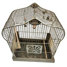 Crown Metal Bird Cage Antique Distressed Shabby Swing Decorative Door | eBay