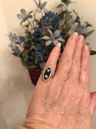 Vintage Ladies 14Kt Filigree Diamond Eastern Star Onyx White Gold Ring- Sz. 5.5 | eBay