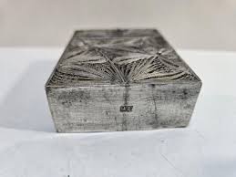 Antique 900 Silver Filigree HANDMADE Cigarette Case 3" X ...