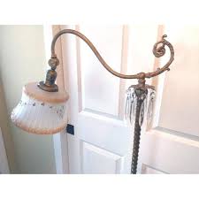 Antique 1920 Single Arm, Bridge Lamp With Marble Base | Chairish