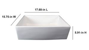 allen + roth Vitreous China Vessel Rectangular Farmhouse White Bathroom Sink (18-in x 15.75-in) ML-20524 at Lowes.com