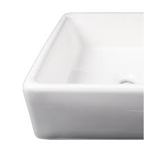 allen + roth Vitreous China Vessel Square Modern White Bathroom Sink (15.16-in x 15.16-in) ML-20520 at Lowes.com
