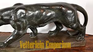 Karl KEMEDINGER German Art Deco Stalking Lioness on Pedestal Large Ceramic Sculpture W. Bronze Patina, Vintage Early 20th C. - Etsy