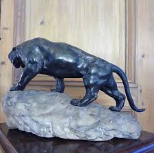 Bronze Lion signed Rousseau in the style of Thomas Cartier French Sculpture | eBay