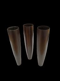 Set of 3 Ebony Wood Vases - Mozambique