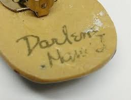 Vintage Handcrafted Unique Clip On Earrings DARLENE MANDEL "One of a Kind" | eBay