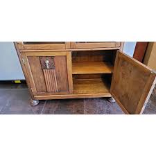 Antique 1920s Art Deco Curio China Cabinet Display Cabinet ...