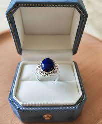 Natural Oval Lapis Lazuli Ring,925 Sterling Silver,lazurite ...