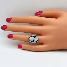 Art Deco 14K White Gold Carved Sardonyx Cameo Filigree Ring sz6 | eBay