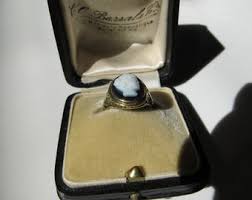 Vintage 18k Yellow Gold Carved Cameo Ring - Etsy