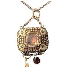 Antique Georgian Gold Topaz Vinaigrette Pendant Circa 1820 ...