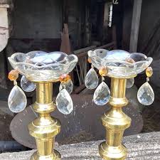 2 Vintage Crystal Chandelier Cups/2 French Bobeches/a Pair ...