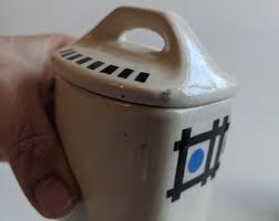 Art Deco Blue and White Canister/spice Set - Etsy