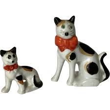 1920s Kitty Cat Figurines Made in Japan. For Sale at Ruby Lane