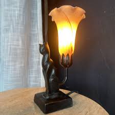 Art Deco Cat Lamp