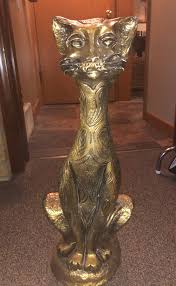 Cool Art Deco Looking Gold Cat Statue for Sale in Sioux ...