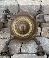 Art Deco Bronze Chanddelier Hanging Light Fixture-4 Leg Single Switch Lights | eBay