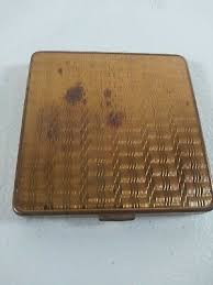 Vintage Compact Zell Fifth Ave Gold Brass Toned Floral Makeup Blush Powder Case | eBay