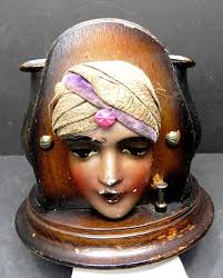 Rare Antique 'Swami' Figure Cigarette Dispenser-Wood | eBay