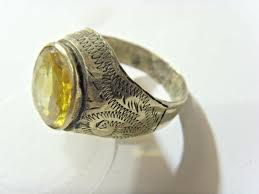 1700s antique tribal wedding ring sz 11 gldn citrin low gold central Asia hf1715 | eBay