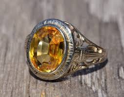 Buy Antique Citrine Filigree Ring Online in India - Etsy