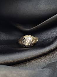 Antique Hand Engraved Diamond Ring | Frances Fitz-Gerald