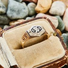 Antique 1930 Class Ring 2-Tone Gold